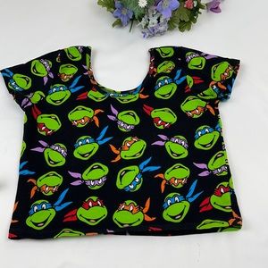 TMN printed Short Sleeves Crop Top Size S